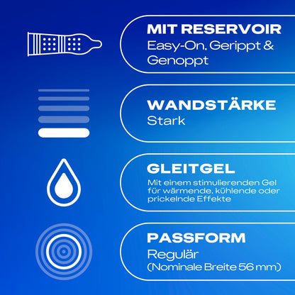 Durex Intense Orgasmic Kondome 10 / 22 Stück | Gerippt Genoppt