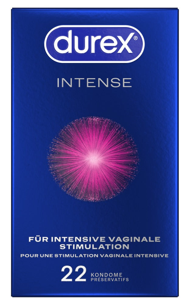 Durex Intense Orgasmic Kondome 10 / 22 Stück | Gerippt Genoppt