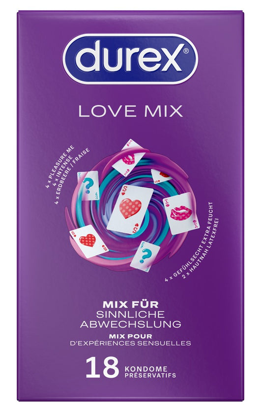 Durex Love Mix 5 Sorten Kondome | Vorteilspack 18 / 40 Stück | Mischpackung