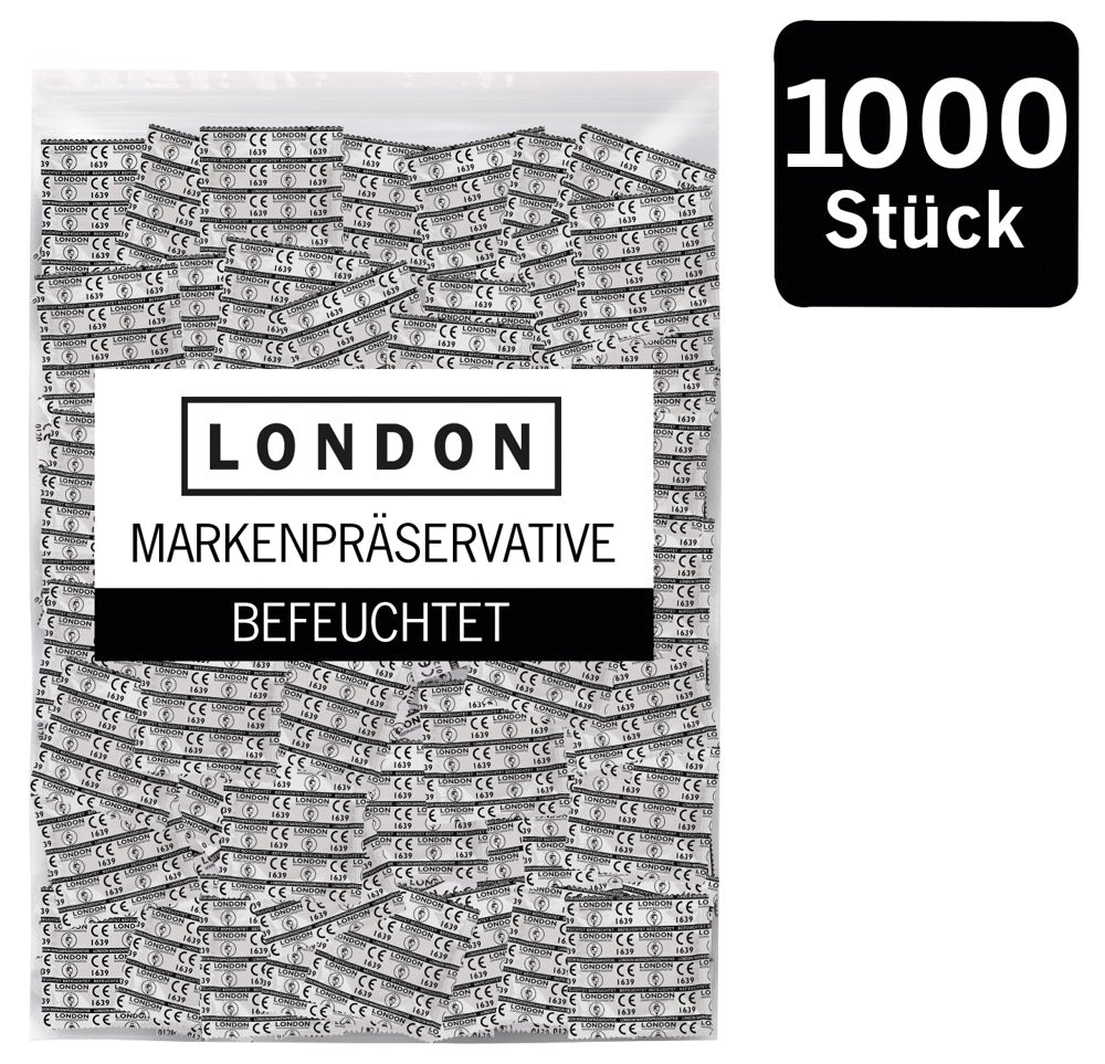 LONDON Kondome Q600 100 / 1000 Stück Hauchdünn 0,07mm Transparent 52mm Gleitgel Vorrat