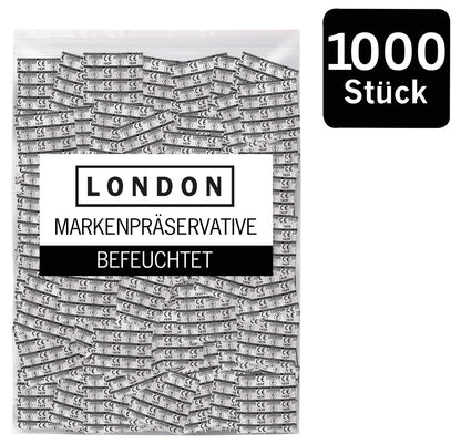 LONDON Kondome Q600 100 / 1000 Stück Hauchdünn 0,07mm Transparent 52mm Gleitgel Vorrat