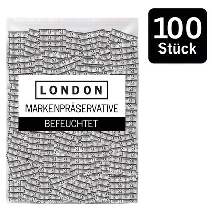 LONDON Kondome Q600 100 / 1000 Stück Hauchdünn 0,07mm Transparent 52mm Gleitgel Vorrat