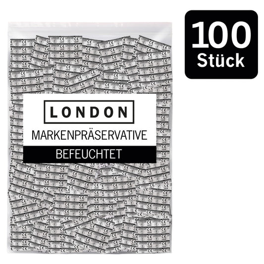 LONDON Kondome Q600 100 / 1000 Stück Hauchdünn 0,07mm Transparent 52mm Gleitgel Vorrat