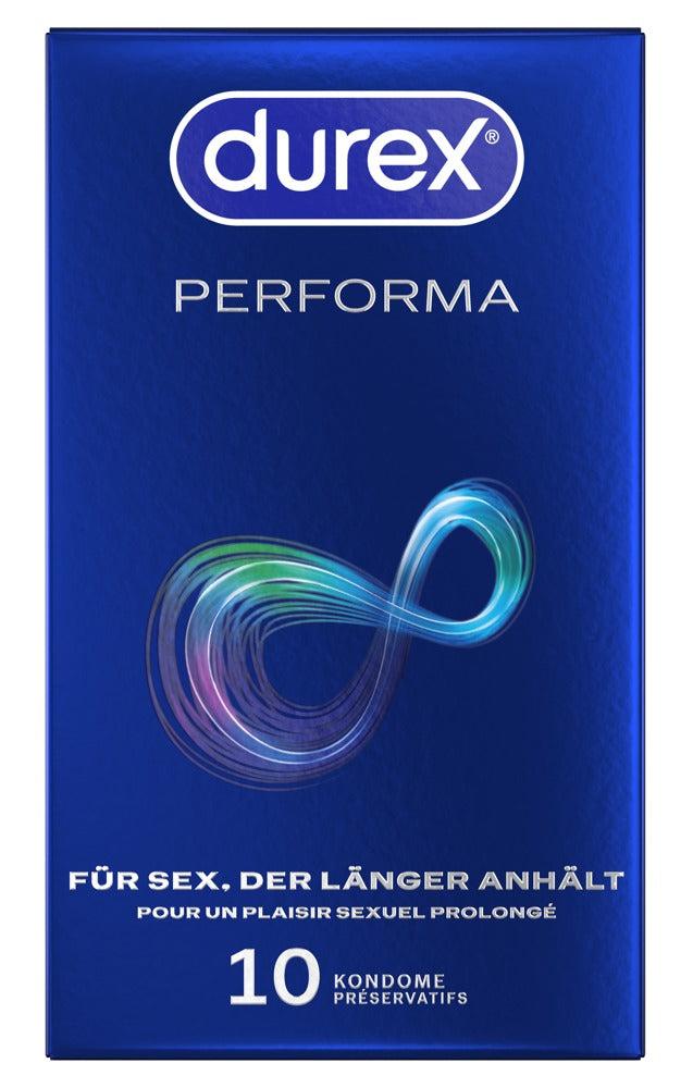 Durex Performa Kondome | Verzögerndes Gel Benzocain | 10 / 40 Stück | Diskret & Sicher