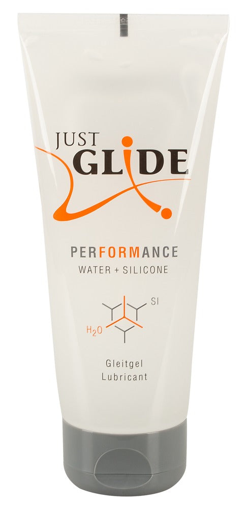 Just Glide Performance Gleitgel Wasserbasis mit Silikon | Vegan | 50–200m