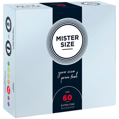 Mister Size Kondome 36Stk Größen 47 49 53 57 60 64 69 mm perfekter Sitz diskret