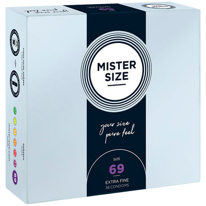 Mister Size Kondome 36Stk Größen 47 49 53 57 60 64 69 mm perfekter Sitz diskret