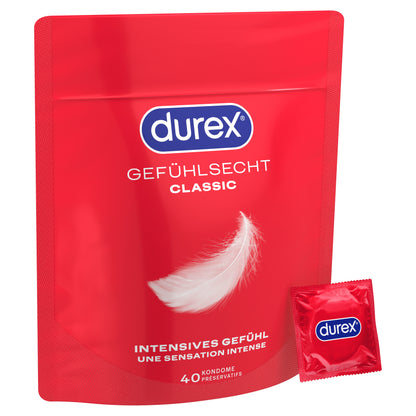 Durex Gefühlsecht Kondome Extra Dünn Original | 3-144 Stück | Diskreter Versand